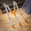 Khaki 3-Clip Striped Men's Suspenders