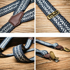 Fashion Men Suspenders With Vintage Pattern Clips