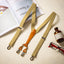 Khaki Adjustable Elastic Suspenders