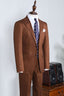 Elegant Brown Notched Lapel Suits For Men