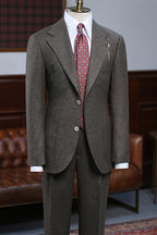 Light Brown Plaid Notched Lapel Best Fitted Men Suits