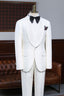 Classic White One Button Shawl Lapel Men Suits