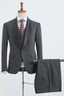 Fashion Dark Gray 3 Piece Satin Shawl Lapel Men Suits