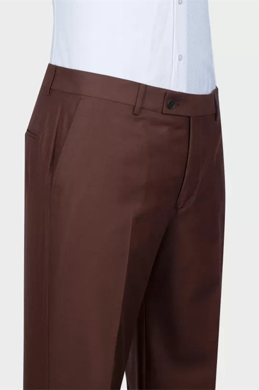 Dark Brown Shawl Lapel Double Breasted Suits For Men