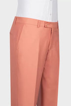 Coral Pink Shawl Lapel Double Breasted Suits For Men