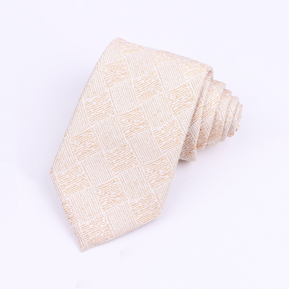 Gentle Cream Plaid Men’s Formal Tie Main image