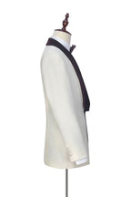 White One Button Burgundy Velvet Shawl Lapel With Waistcoat Men Suits