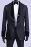 Glamorous Black Jacquard Shawl Lapel Suits For Men